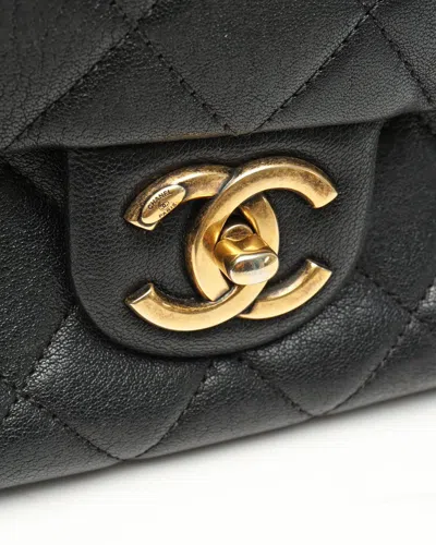 Pre-owned Chanel Trapezio Flap Bag In Black