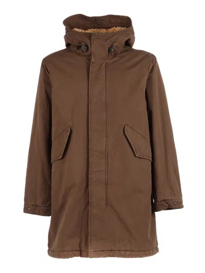 Aspesi Hooded Parka In Brown