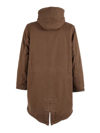 Aspesi Hooded Parka In Brown