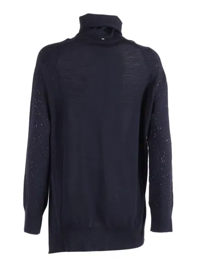 Lorena Antoniazzi Turtleneck Shirts In Blue