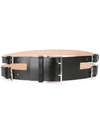 Alexander Mcqueen Wool Crepe Kilt With Leather Belt In Black