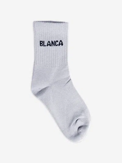 Blanca Sport Girls Logo Socks In Gray