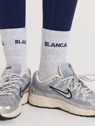 Blanca Sport Girls Logo Socks In Gray