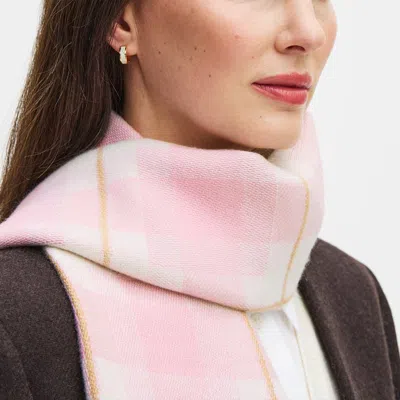 Aspinal Of London Premium Merino Wool Oversized Scarf In Pink