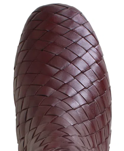 Gentle Souls Elodie Woven Bootie In Burgundy