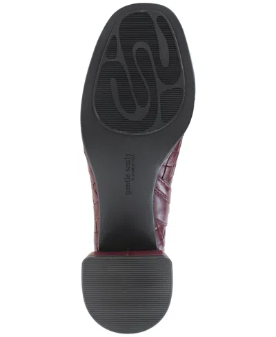 Gentle Souls Elodie Woven Bootie In Burgundy