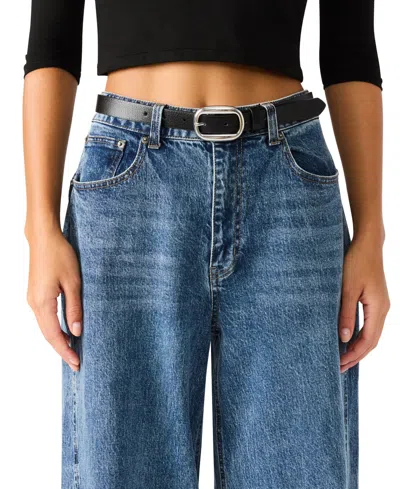 Steve Madden Women's 2 Piece Leopard And Textured Belt In Neutral