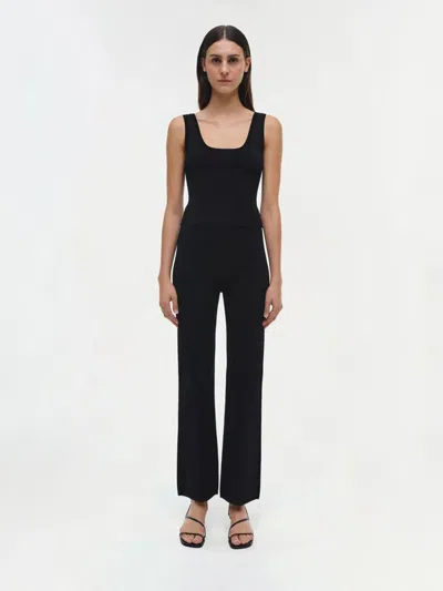 Simkhai Ashlon Knit Trousers In Black