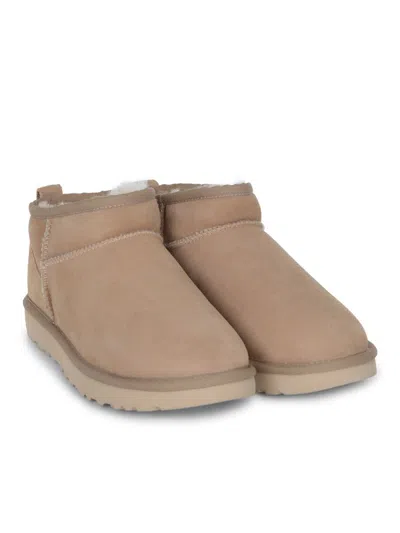 Ugg Boots  "classic Ultra Mini" In Neutral