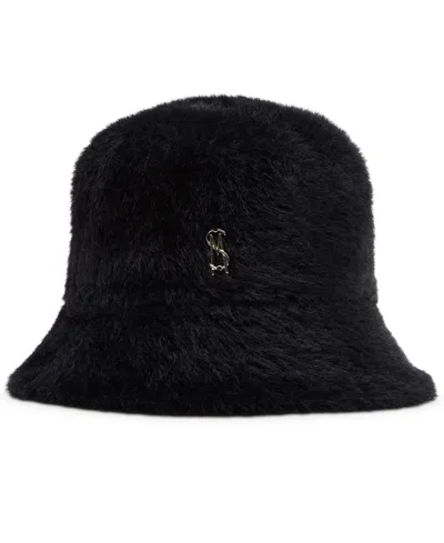 Steve Madden Fuzzy Bucket Hat In Black