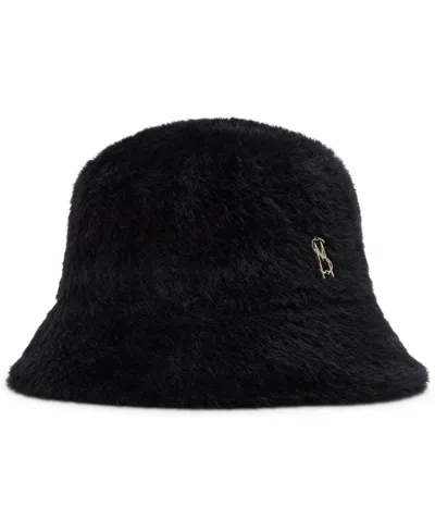 Steve Madden Fuzzy Bucket Hat In Black