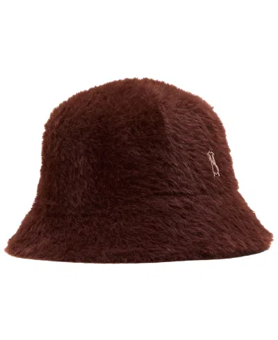 Steve Madden Fuzzy Bucket Hat In Brown