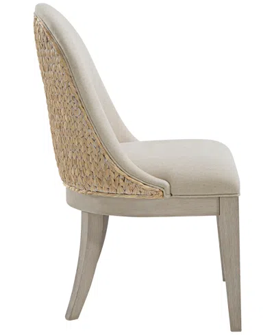 Macy's Furniture Sirena 40" Woven Side Chair In Sand