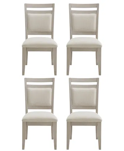 Macy's Furniture Sirena 4-pc. Wood Side Chair Set In Sand