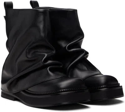 Attico Black Mini Robin Combat Boots In Black