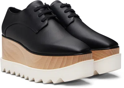 Stella Mccartney Black Elyse Platform Derbys In Black