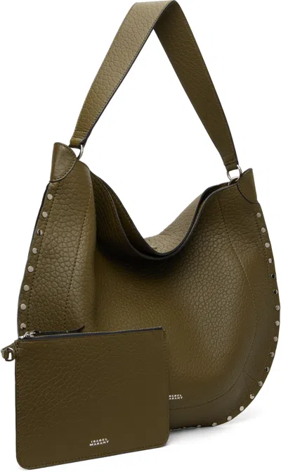 Isabel Marant Khaki Oskan Soft Bag In Brown