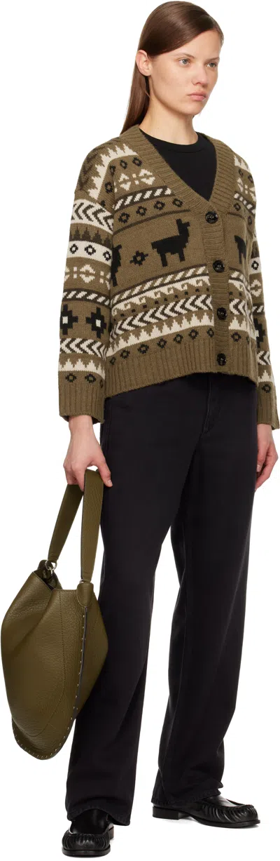 Isabel Marant Khaki Oskan Soft Bag In Brown