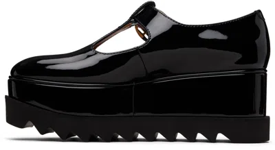 Stella Mccartney Black Elyse T-bar Platform Mary Jane Derbys In Black