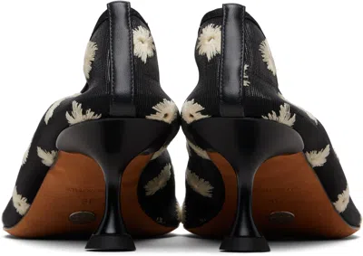 Proenza Schouler Black Tee Embroidered Pump Heels In Black