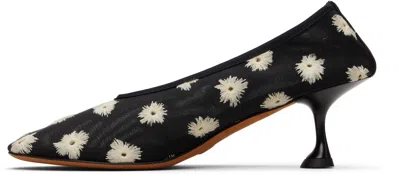 Proenza Schouler Black Tee Embroidered Pump Heels In Black