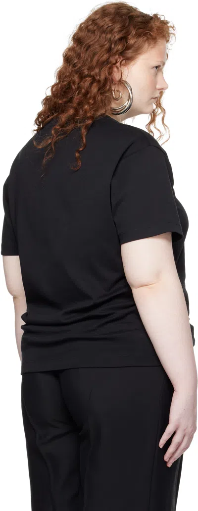 Mugler Black Chrome Logo T-shirt In Black