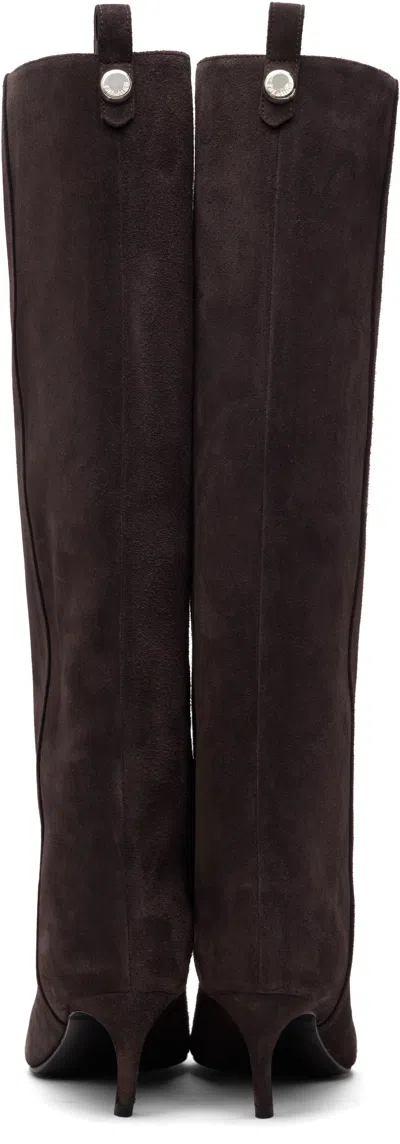 Attico Brown Lea Tall Boots In Brown