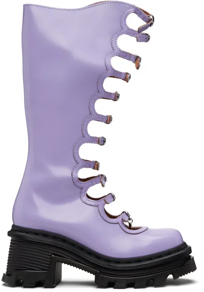 Marc Jacobs Purple Dr. Martens Edition Kiki Tall Boots