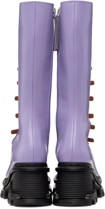 Marc Jacobs Purple Dr. Martens Edition Kiki Tall Boots