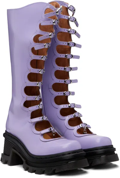 Marc Jacobs Purple Dr. Martens Edition Kiki Tall Boots