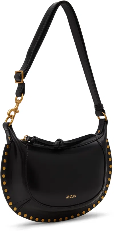 Isabel Marant Marant Oskan Moon Shoulder Bag With Studs In Black