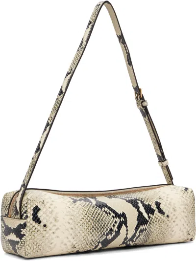 Khaite Kye Micro Snake-effect Leather Shoulder Bag In Neutral