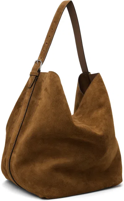 Totême Tan Belted Suede Tote