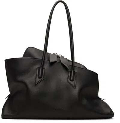 Attico Black 'la Passeggiata' Medium Top Handle Bag In Black