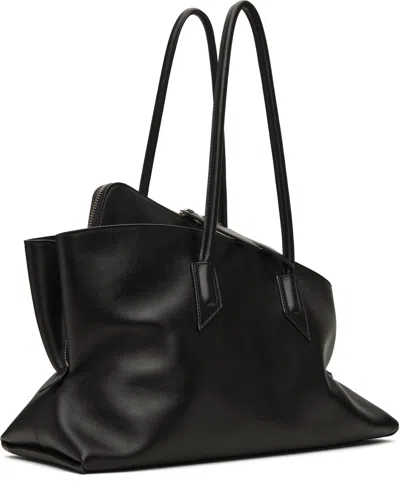 Attico Black 'la Passeggiata' Medium Top Handle Bag In Black