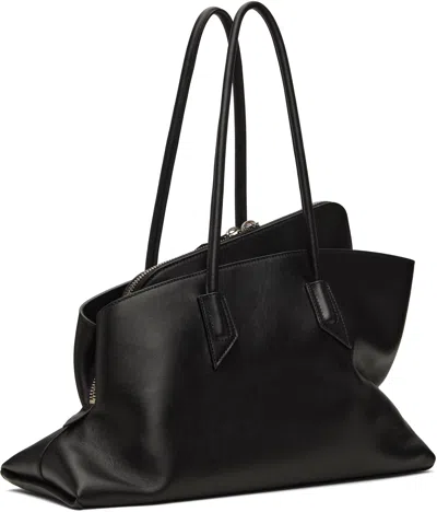 Attico Black 'la Passeggiata' Medium Top Handle Bag In Black