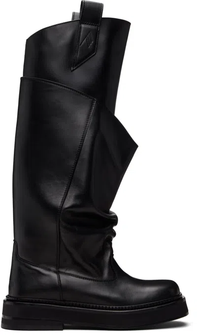 Attico 35mm Passeggiata Leather Knee-high Boots In Black