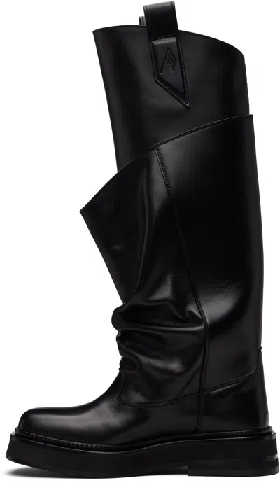 Attico 35mm Passeggiata Leather Knee-high Boots In Black