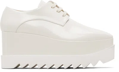 Stella Mccartney White Limited Edition Elyse Monochrome Platform Derbys In White