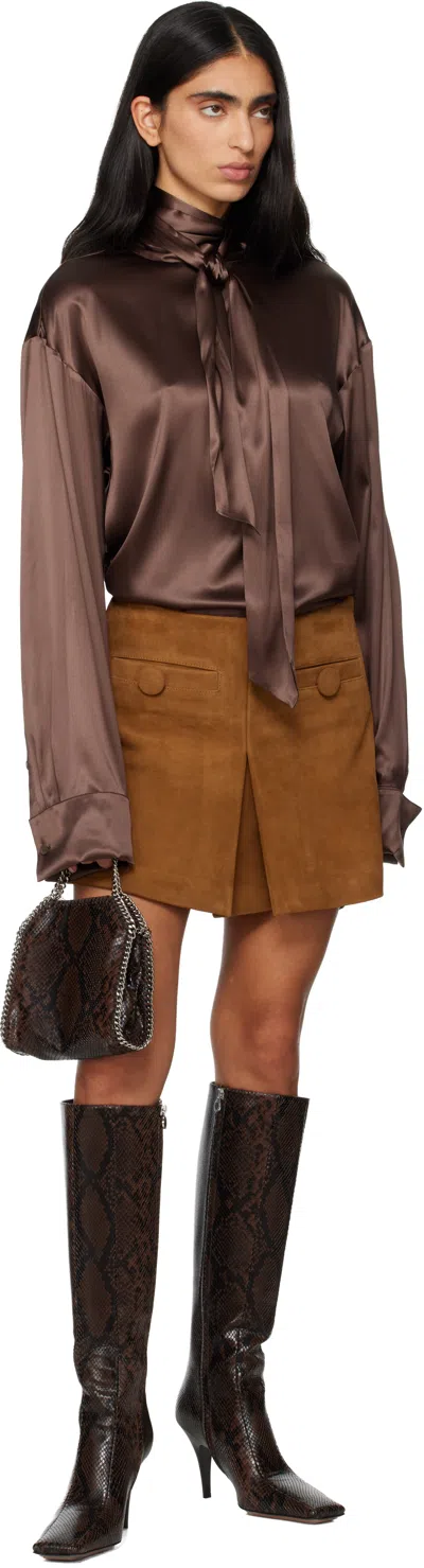 Stella Mccartney Brown Falabella Snake Mini Tote Bag