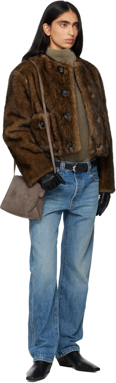 Khaite Brown Lina Crossbody Bag In Brown