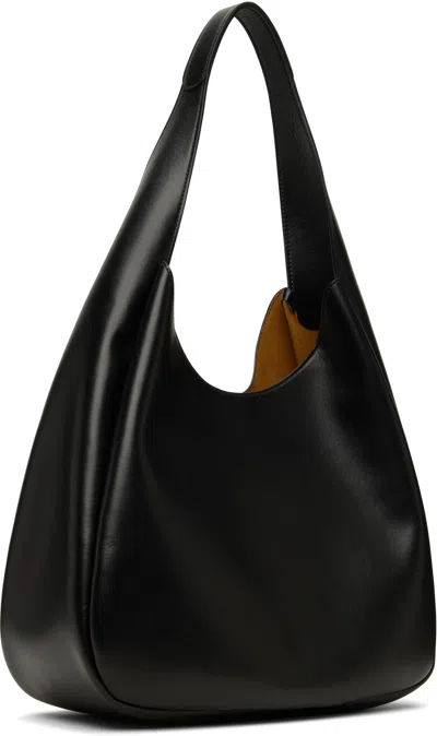 Stella Mccartney Black Logo Slouchy Tote In Black