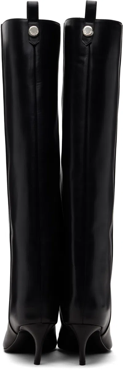 Attico Black Lea Tall Boots In Black