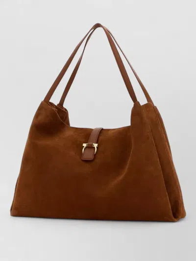 Ferragamo Suede Shopping Tote Top Handle