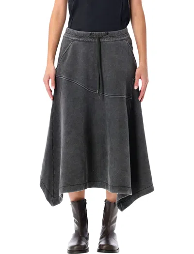 Our Legacy Midi Skirt With Drawstring And Pockets In Gray