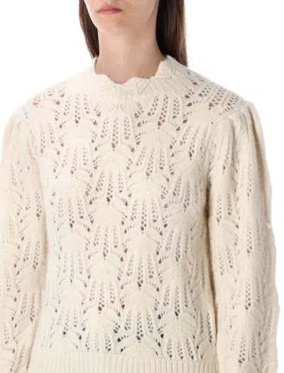 Isabel Marant Étoile Isabel Marant Etoile Ivory Lace Knit Sweater Marant Étoile In Neutral