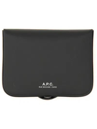 Apc A.p.c. Portamonete Josh In Black