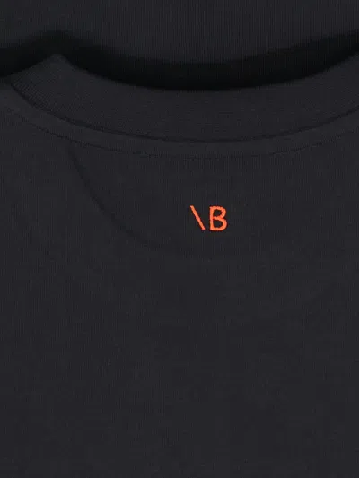 Victoria Beckham Slogan Cotton T-shirt In Black