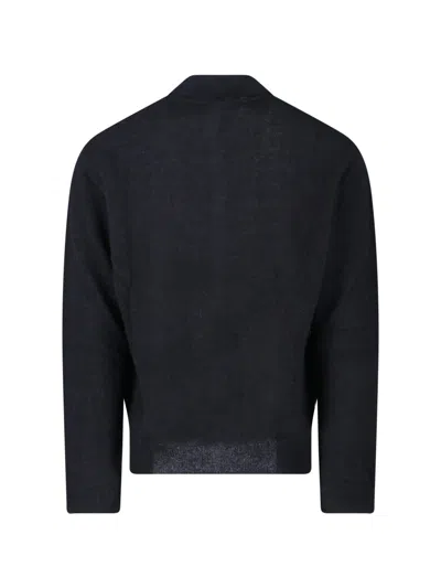 Our Legacy Evening Polo Cardigan In Blue