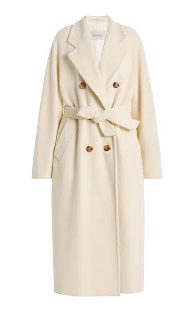Max Mara Madame Wool-cashmere Coat In White
